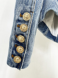 Denim Jacket with Buckle