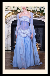 Off-shoulder Evening Gown