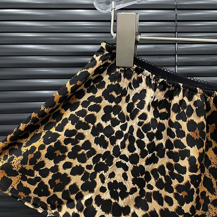 Leopard Suit(tank, shorts, robe)