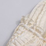 Neck-tie Ruffles Mini Dress