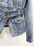 Denim Jacket with Buckle