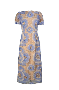 Rhinestone Patchwork  Midi Dress