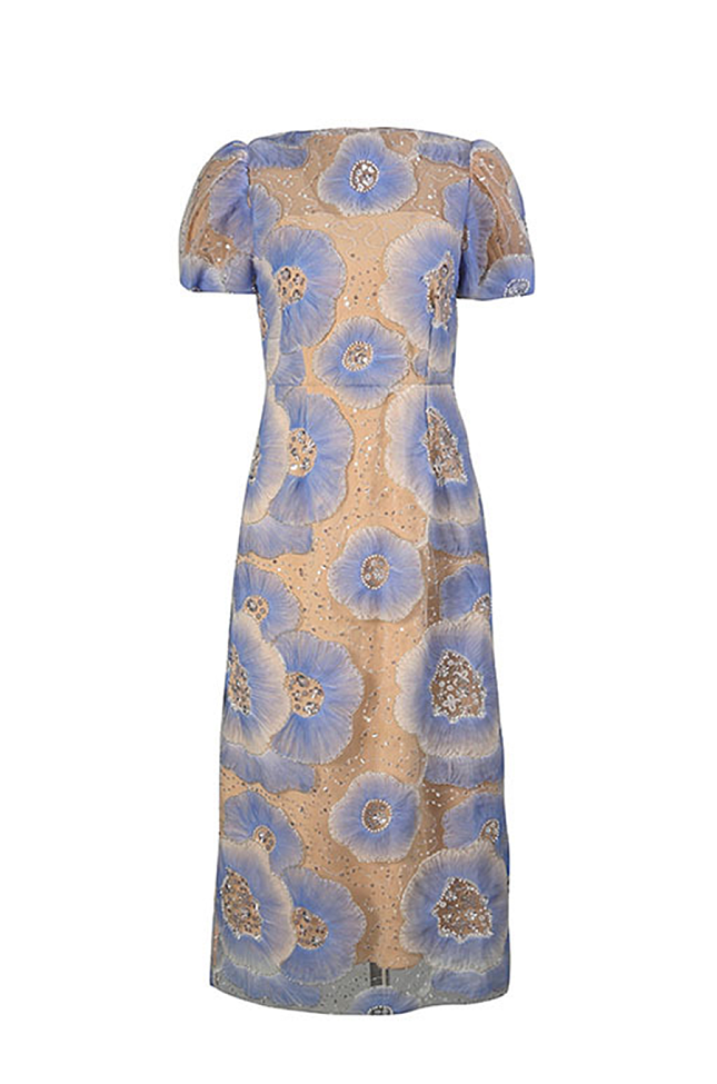 Rhinestone Patchwork  Midi Dress