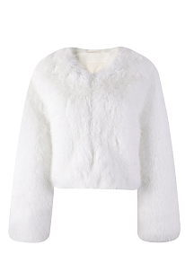 Fox Fur Round Neck Jacket