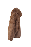 Hooded Faux Fur Jacket Coat