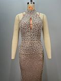 Beaded Cut-out Gown