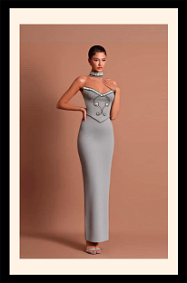 Rhinestone Evenign Dress