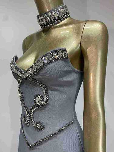 Rhinestone Evenign Dress