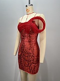 Off-shoulder Sequins Evening Gown