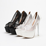 Beaded Platform Heels ( 15cm high heel)