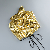 Split Gown in Gold & Black