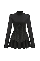 Sequins Pleated Mini Dress