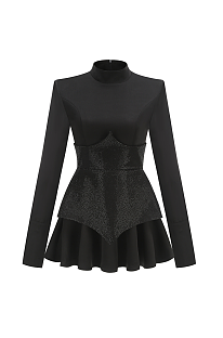 Sequins Pleated Mini Dress