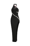 Halter Open-back Evening Dress