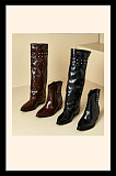 Patent Leather Convertible Boots