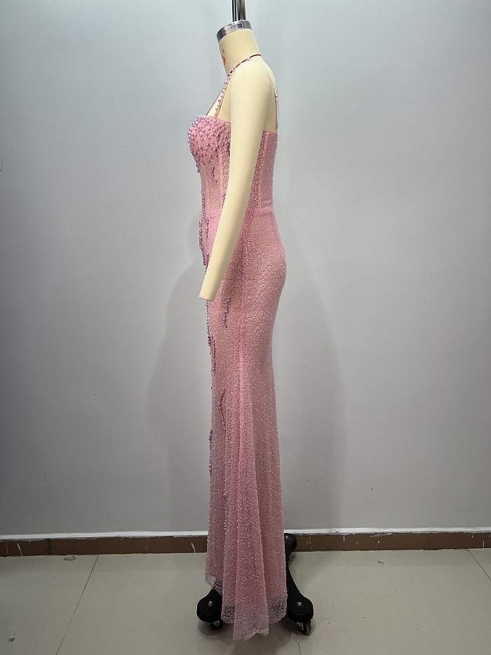 Beaded Cami Evening Dress