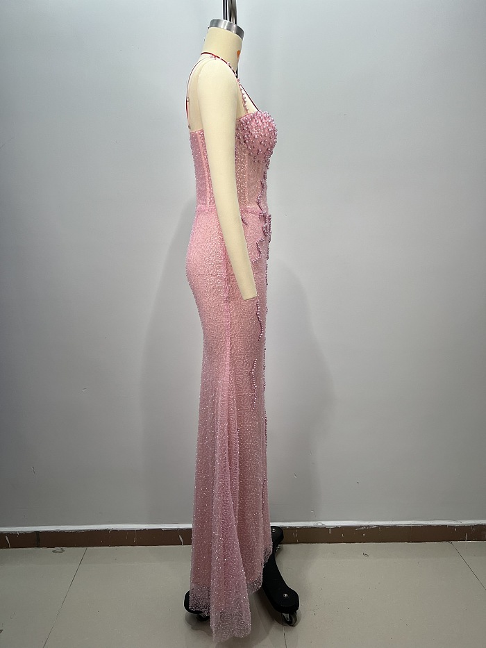 Beaded Cami Evening Dress