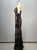 Off-shoulder Lace Gown