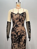 Off-shoulder Lace Gown