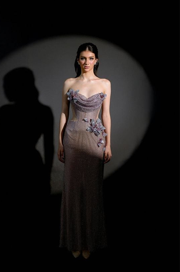 Cut-out Slim Fit Gown