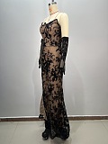 Off-shoulder Lace Gown