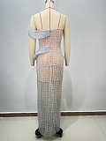 Beaded Evening Dress in Flower Detail