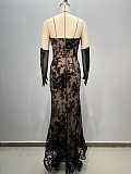 Off-shoulder Lace Gown