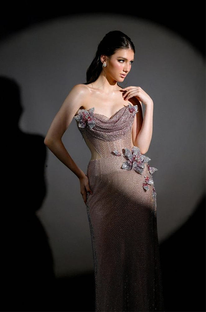 Cut-out Slim Fit Gown