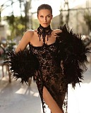 Off-shoulder Lace Gown