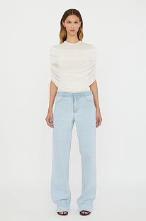 Mesh Patchwork T-shirt Top