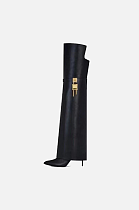 Calfskin Buckle High Boots