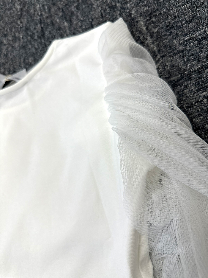 Mesh Patchwork T-shirt Top