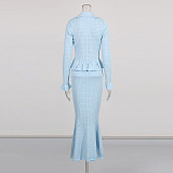 Knit Slim-fit Skirt Set