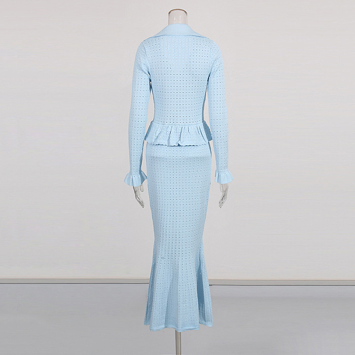 Knit Slim-fit Skirt Set