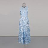 Embroidered Off-should Midi Dress
