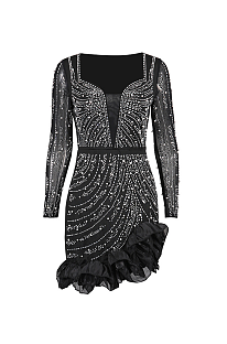 Beaded Mini Dress