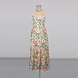Embroidered Off-should Midi Dress