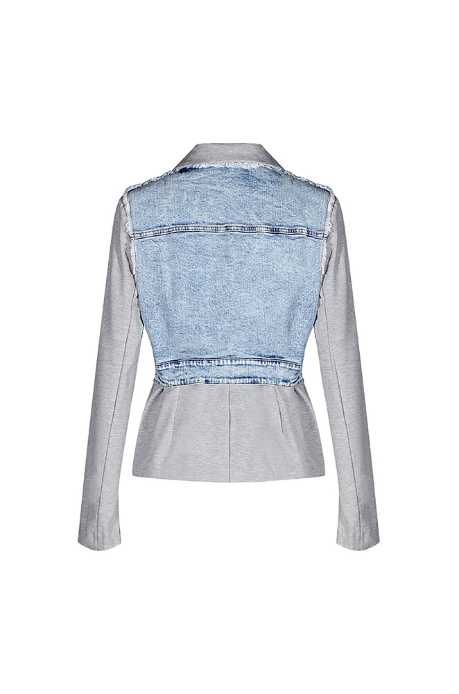 Denim Patchwork Blazer