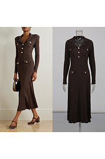 Slim-fit Knit Midi Dress