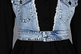 Denim Patchwork Blazer