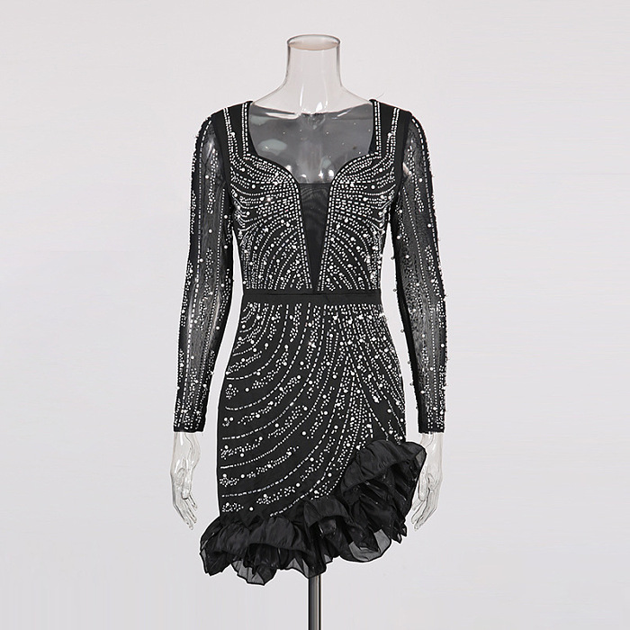 Beaded Mini Dress