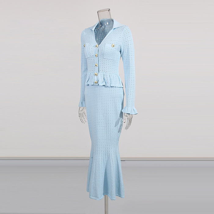 Knit Slim-fit Skirt Set