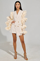 Fringes Sleeve Blazer Dress