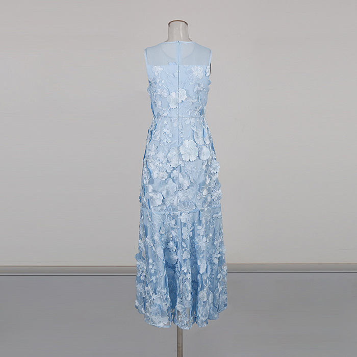 Embroidered Off-should Midi Dress