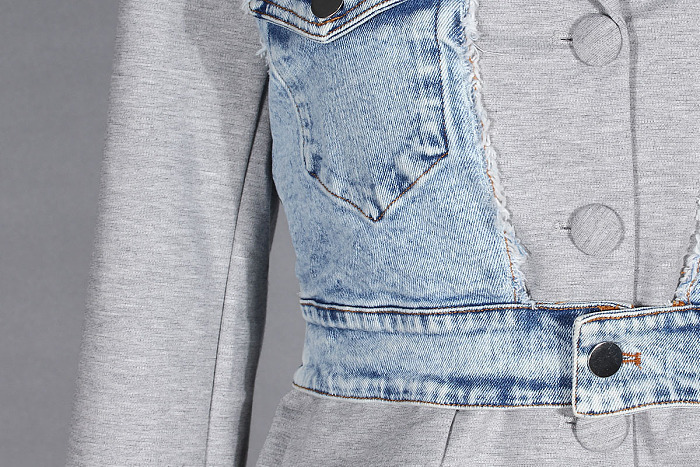 Denim Patchwork Blazer