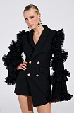 Fringes Sleeve Blazer Dress
