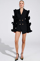 Fringes Sleeve Blazer Dress