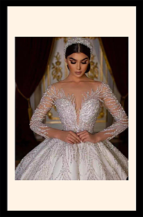 Sequins Wedding Ball Gown