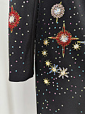 Beaded Mock Neck Party Dress