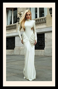 Slim-fit Patchwork Long Dress